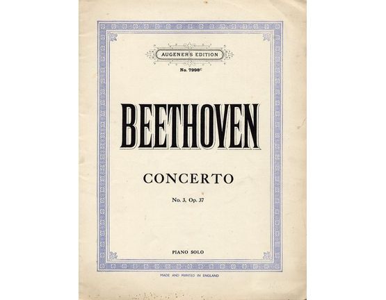 2767 | Concerto in C minor - Op. 37,  No. 3 - Augeners Edition No. 7998c -  For Piano
