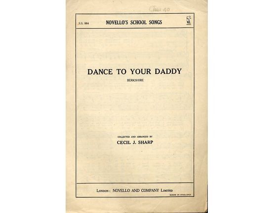 3322 | Dance to Your Daddy - Novello's School Songs - Song for Voice and Piano