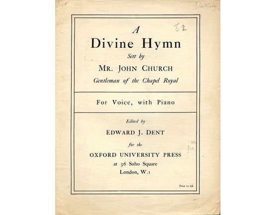 3362 | A Divine Hymn - For Voice with Piano