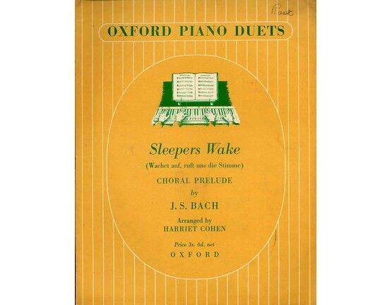 3362 | Sleepers Awake - (Wachet auf, ruft uns die Stimme) - Piano Duet - Oxford Paino Duets