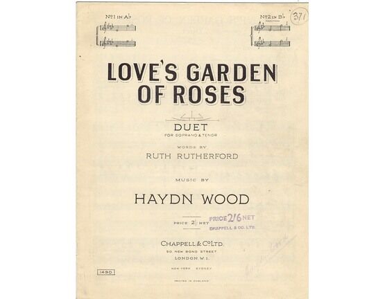 3384 | Love's Garden of  Roses - In the Key of B Flat major