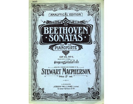 3393 | Beethoven - Sonata in C minor -  Op. 10, No. 1 - Analytical Edition - Beethoven Pianoforte Sonatas Series No. 5