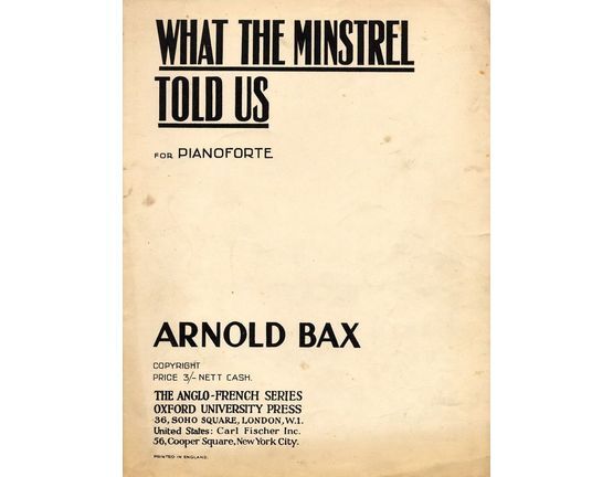 366 | What the minstrel told us  - For pianoforte