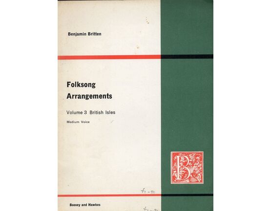3684 | Folksong Arrangements - Vol. 3  - British Isles - For Medium Voice
