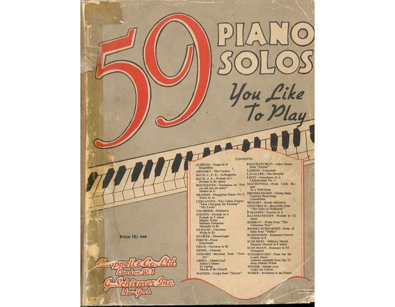 4 | 59 Piano Solos you like to Play - 216 pages by famous composers