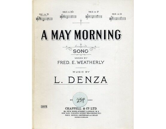 4 | A May Morning - Song - In the key of D major for low voice