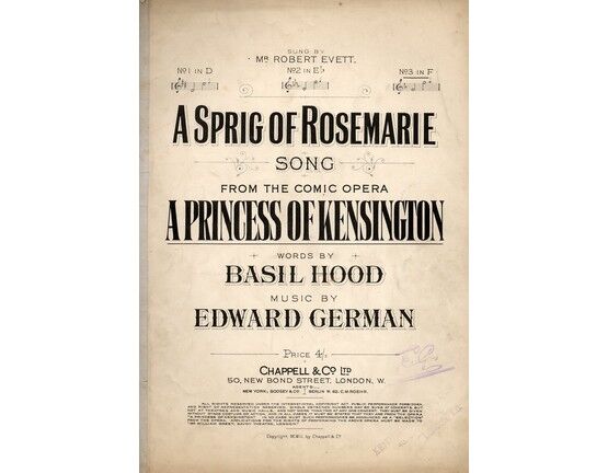 4 | A Sprig of Rosemarie, song from comic opera "A Princess of Kensington"