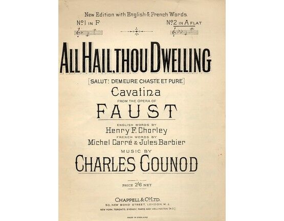 4 | All Hail, Thou Dwelling. cavatina from the opera of Faust,