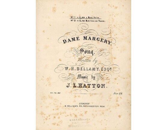 4 | Dame Margery, song, No. 1 in C for A bass voice