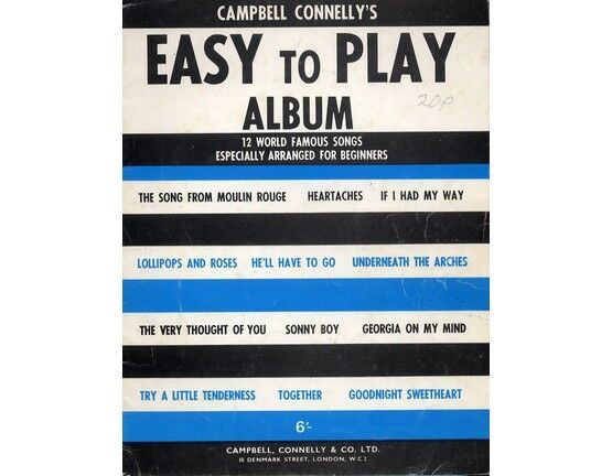 4 | Easy to Play Album, 12 world famous songs especially arranged for beginners