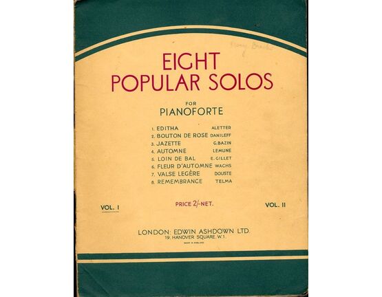 8646 | Eight Popular Solos for Pianoforte - Vol. 1