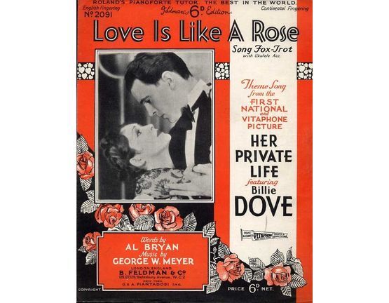 4 | Love Is Like A Rose - Song from 'Her Private Life' featuring Billie Dove