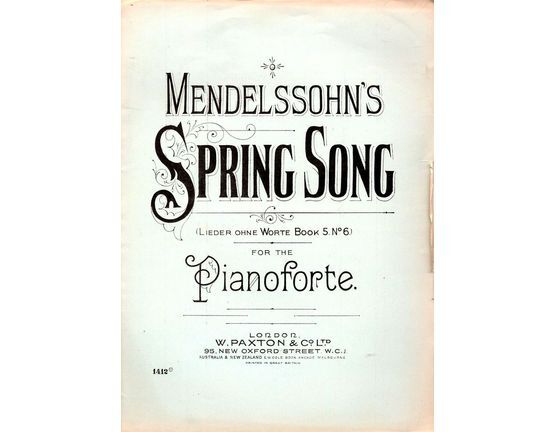 4 | Mendelssohn's Spring Song -  Piano Solo