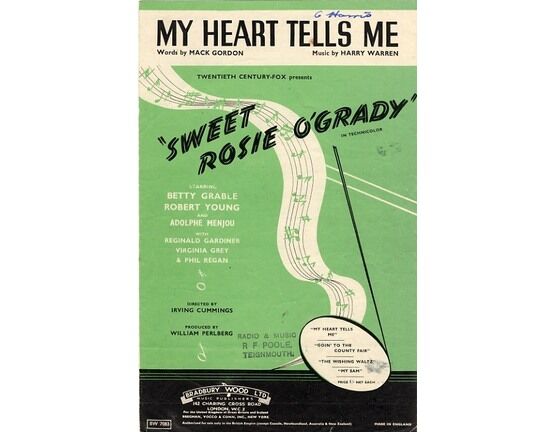 4 | My Heart Tells Me -  From Sweet Rosie O' Grady