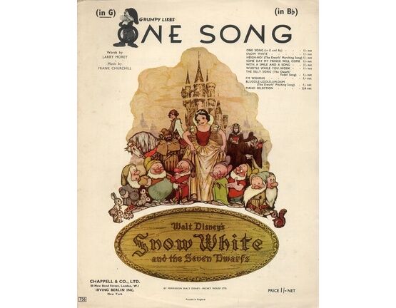 4 | One Song - From Walt Disney's Snow White and The Seven Dwarfs - In the key of B flat major