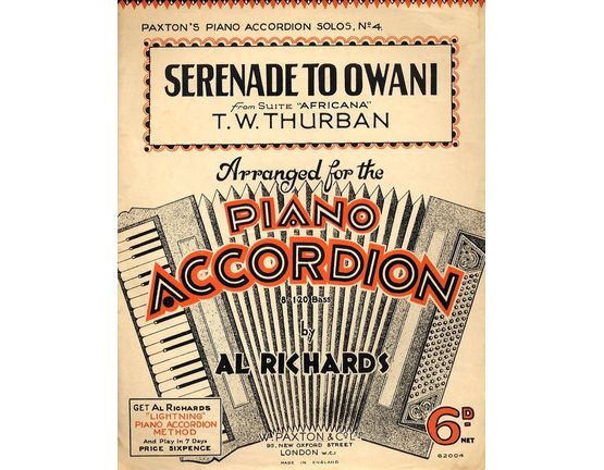 4 | Serenade to Owani. Suite Africana Accordion, T W Thurban