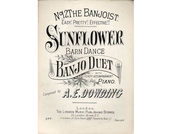 4 | Sunflower. Barn Dance. Banjo Duet with Easy Accompaniment for Piano