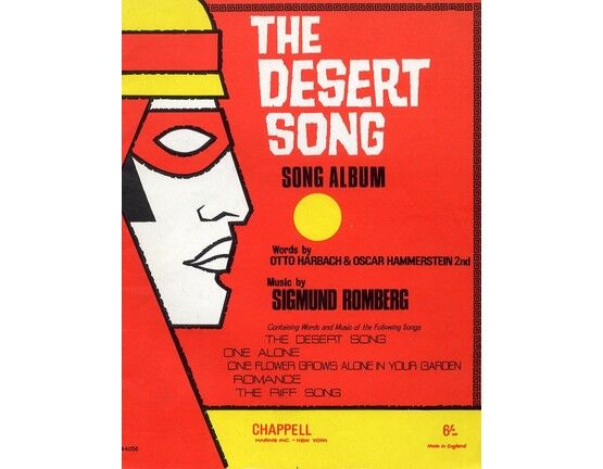 4 | The desert song. Song album containing The desert song, One alone, One flower grows alone in your garden, Romance and The riff song