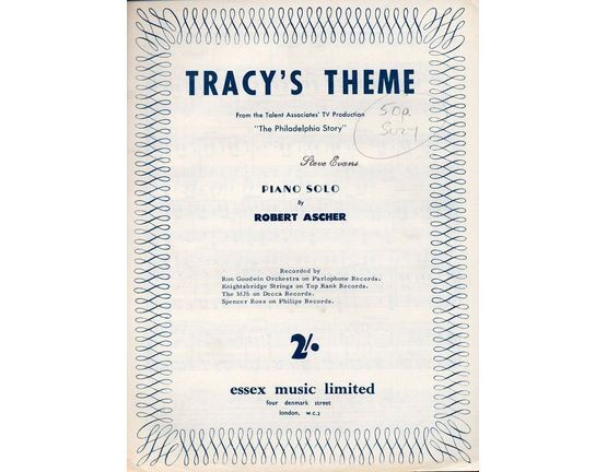 6943 | Tracy's Theme, piano solo from "The Philadelphia Story"
