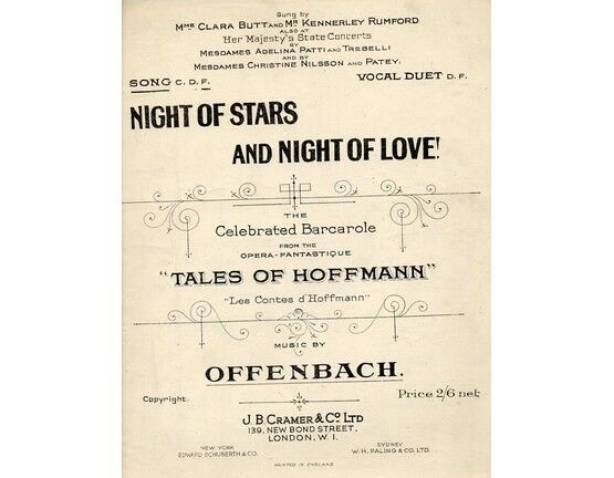 4001 | Night of Stars and Night of Love! - Song - In the key of F major for high voice