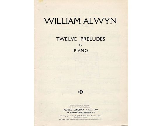 4132 | alwyn - Twelve Preludes for Piano