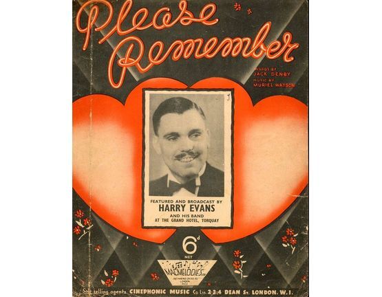 4477 | Please Remember - Song featuring Clarence Wright, Victor Silvester, Michael Flome, Tommy Farr, Three in Harmony