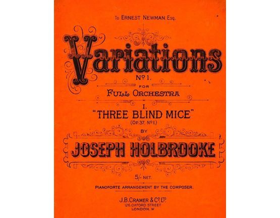 459 | Three Blind Mice - Op. 37, No. 1 - Variations No. 1 - Pianoforte Duet Arrangement