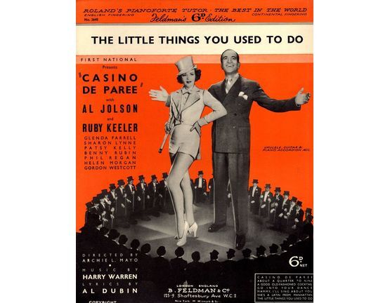 4603 | The Little Things You Used to Do - From the First National Picture 'Casino de Paree'