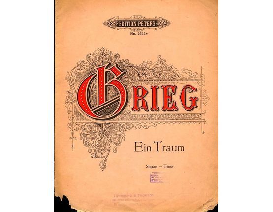 4616 | Ein Traum (A Dream) - Edition Peters No. 2622a - Sopran - Tenor
