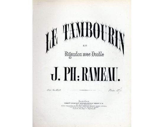 4642 | Le Tambourin Et Rigaudon avec Double - For Piano