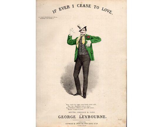 4654 | If Ever I Cease to Love - Song sung by George Leybourne