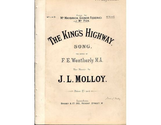 4656 | The King's Highway - Song in the key of C major for higher voice