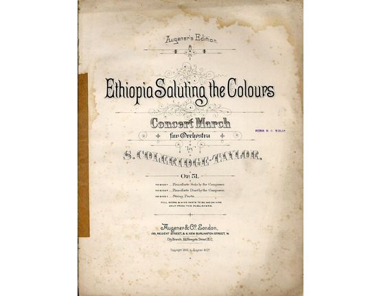 4713 | Ethiopia Saluting the Colours - Concert March fur Orchestra - Op. 51- Augeners Edition - Arranged for Piano Solo