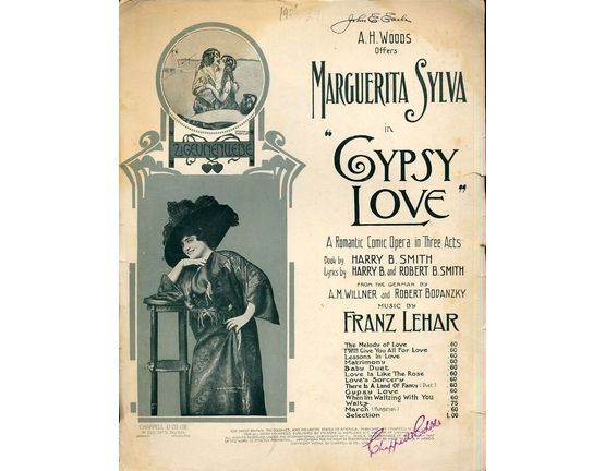 4727 | The Melody of Love from "Gypsy Love" - A Romantic Comic Opera in Three Acts