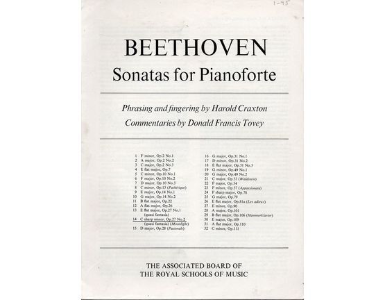 4846 | Sonata No. 14 - Op. 27, No. 2 - C sharp minor - Quasi Fantasia (Moonlight Sonata) - Beethoven Sonatas for Pianoforte Series