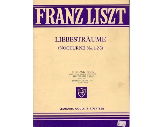 4850 | Liebestraume, (Nocturnes No. 1 - 3) - Piano Solo