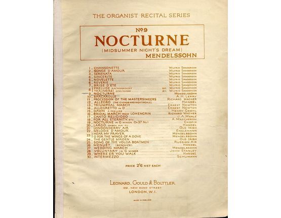 4850 | Mendelssohn - Nocturne (Midsummer Night's Dream) No. 9