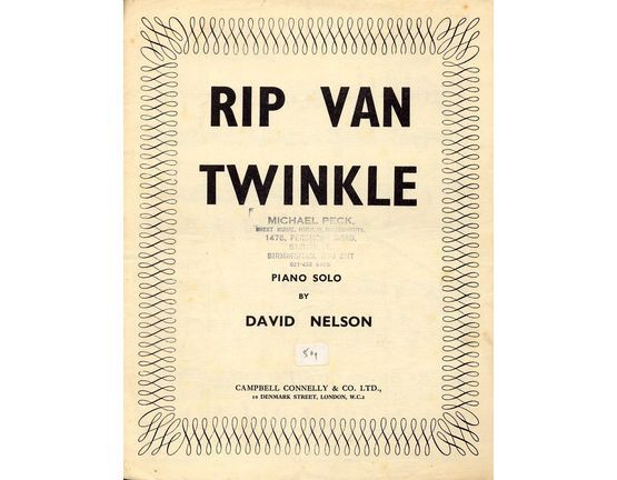 4856 | Rip Van Twinkle -  Piano Solo