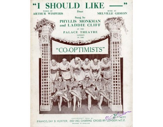 4861 | I Should Like - Duet - From the Revue 'Co-optimists'