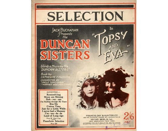 4861 | Topsy and Eva - Piano Selection on Melodies by the Duncan Sisters - For Piano Solo