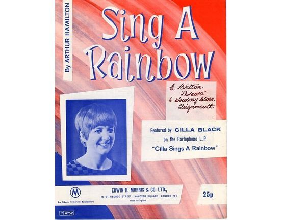 4867 | Sing a Rainbow - As featured by Cilla Black on the Parlophone L.P "Cilla Sings a Rainbow"