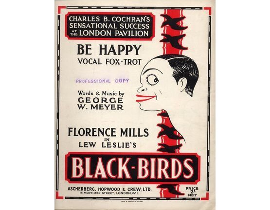 4895 | Be Happy - Vocal Fox Trot Featuring Florence Mills - From the Theater Production "Black Birds"