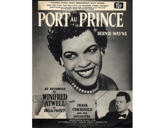 4896 | Port Au Prince -  Winifred Atwell, Nelson Riddle, Frank Chacksfield - Winifred Atwell Piano Arrangement