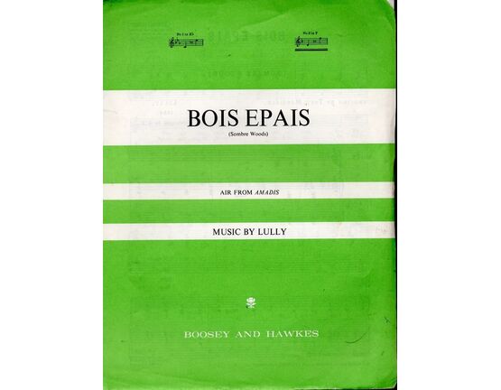 4921 | Bois Epais (Sombre Woods) - Air from "Amadis" - In the key of F major for High Voice