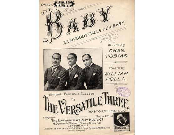 5039 | Baby (Ev'rybody calls her Baby) - Featuring The Versatile Three (Haston, Mills and Tuck)