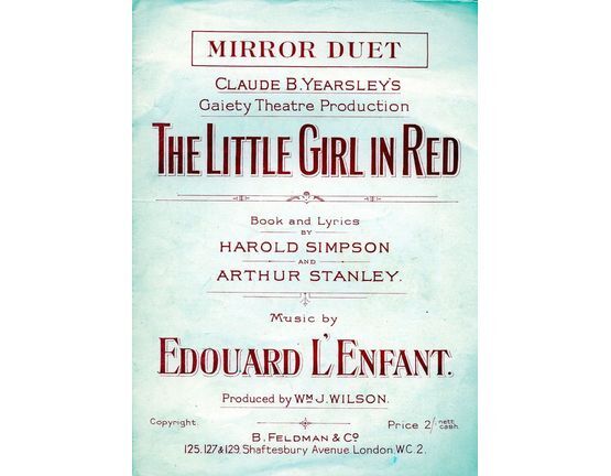 5047 | Mirror Duet (Suzette & Hubert) - From The Claude B. Yearsley Gaiety Theatre Production "Little Girl in Red"