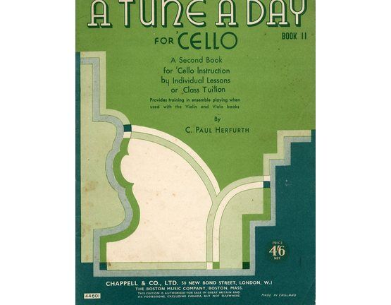 5079 | A Tune a day for Cello - Book II - A Second book of 'cello instruction by individual lessons or class tuition