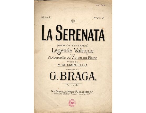 5148 | La Serenata (The Serenade) - Legende Valaque - avec Violoncelle ou Violon ou Flute  - In the key of F major