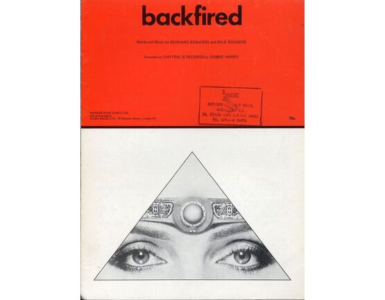 52 | Backfired - For Piano and Voice with Guitar chord symbols - Recorded on Chrysalis Records by Debbie Harry