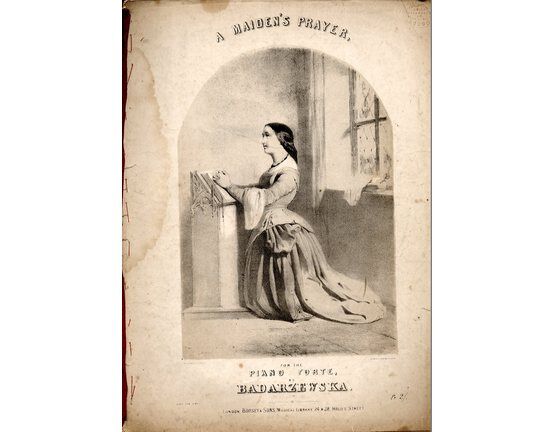 5211 | A Maidens Prayer. Piano Solo. Lithograph by A Laby, printed by Stannard & Dixon